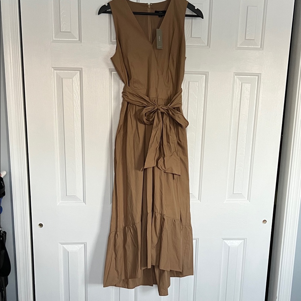 J Crew Elegant Tan Sleeveless Dress; NWT